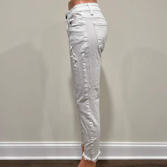 KanCan Brianna White Mid Rise Ankle Skinny Jeans Size 5/26 - Picture 6 of 11